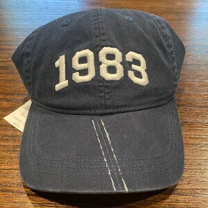 NWT Flawed J.Crew Factory Navy Blue Washed Critter 1983 White Embroidered AW655
